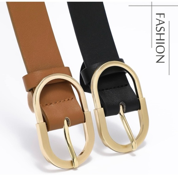 VONMELLI 3 Pack Women's Leather Belts for Jeans Pants Fashion - Picture 2 of 5